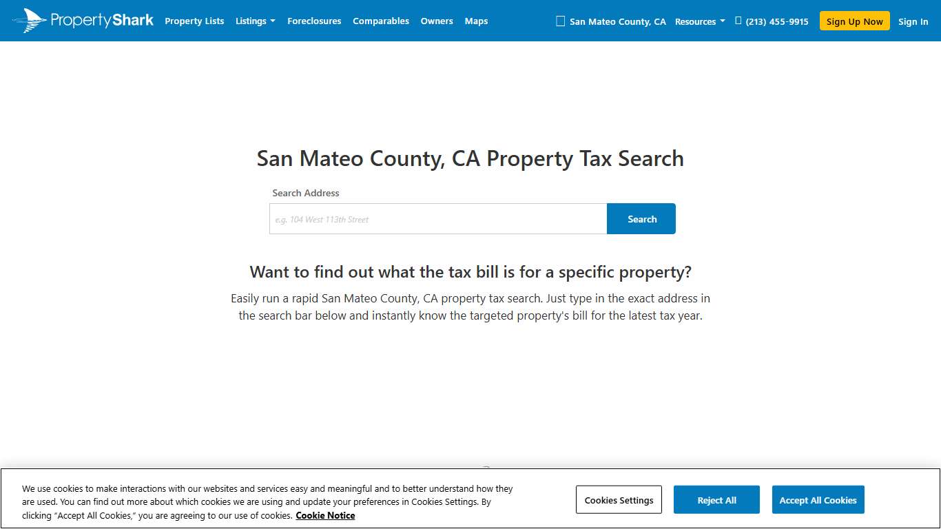 CA Property Tax Search PropertyShark